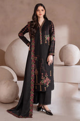 IZNIK - 3PC DHANAK EMBROIDERED SHIRT WITH CHIFFON EMBROIDERED DUPATTA  AND TROUSER - HZG2041